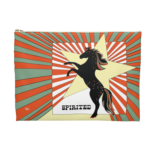 Travel Pouch Cosmetic Bag – Makeup & Toiletry Organizer for Beauty Essentials | Spirited in Orange