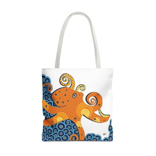 Octopus in Reef Blue - Fashion Tote & Beach Bag