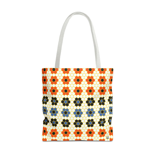 Orange Honeycomb Fashion Tote & Beach Bag