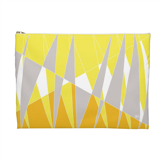 Travel Pouch Cosmetic Bag – Makeup & Toiletry Organizer for Beauty Essentials | Seagrass in Yellow