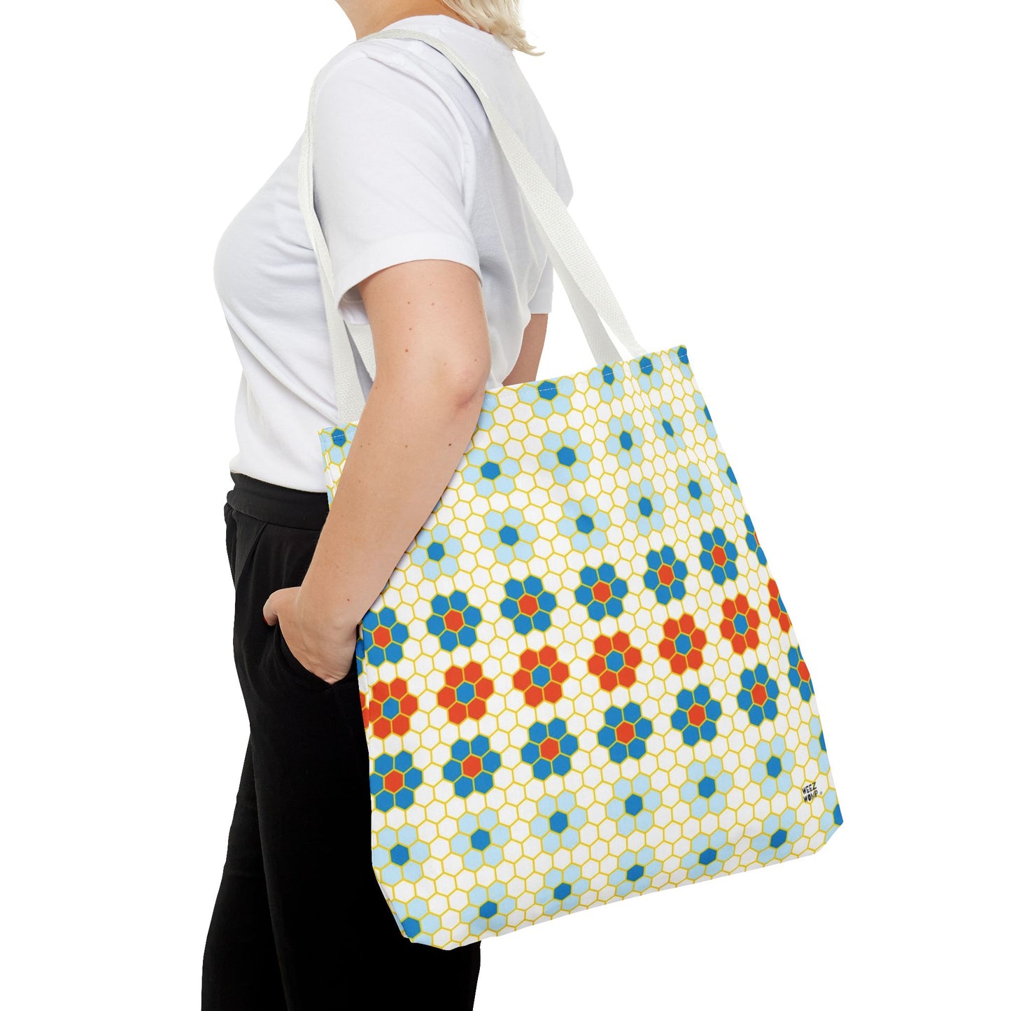 Blue Honeycomb - Fashion Tote & Beach Bag