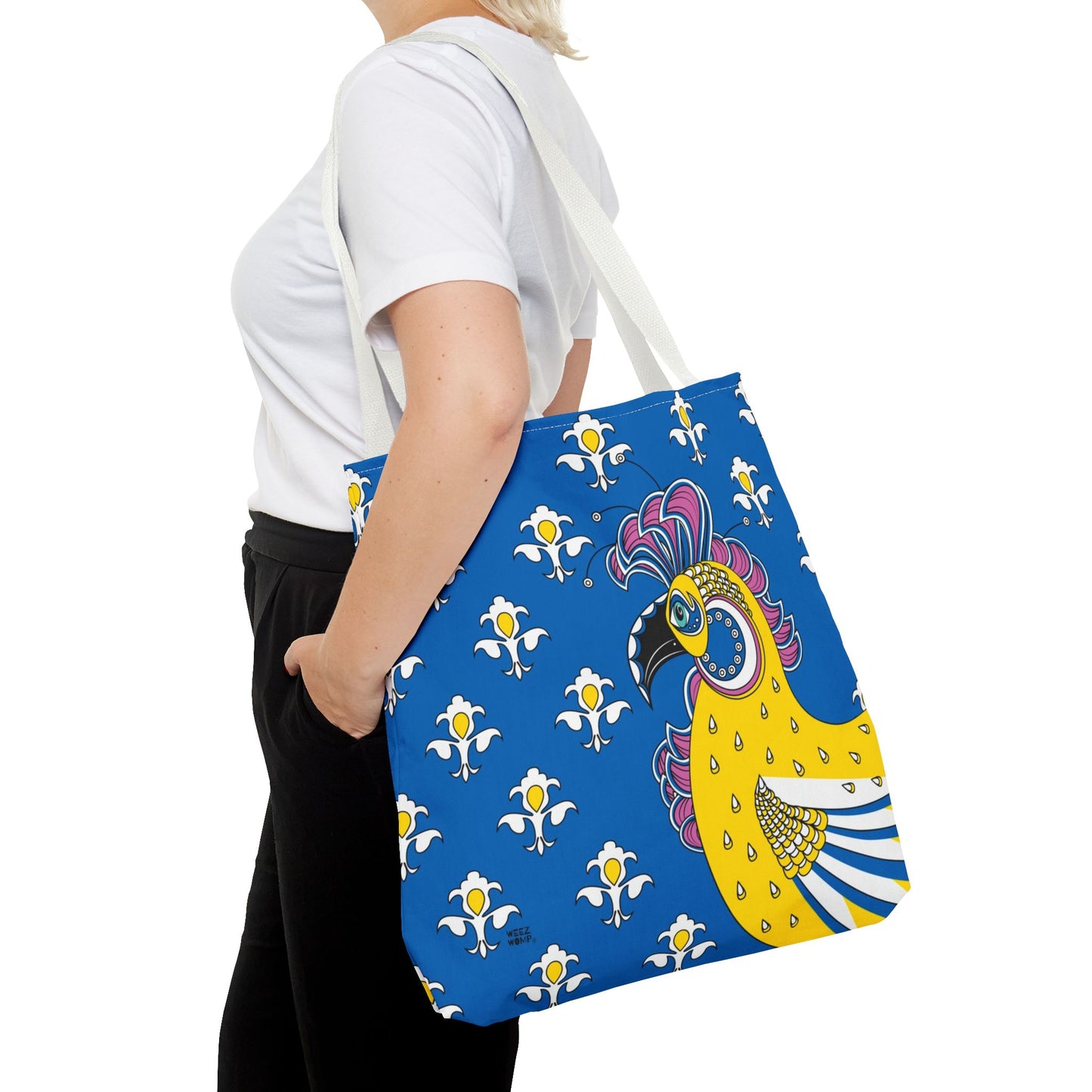 Fluer de Lis Rooster in Red - Fashion Tote & Beach Bag