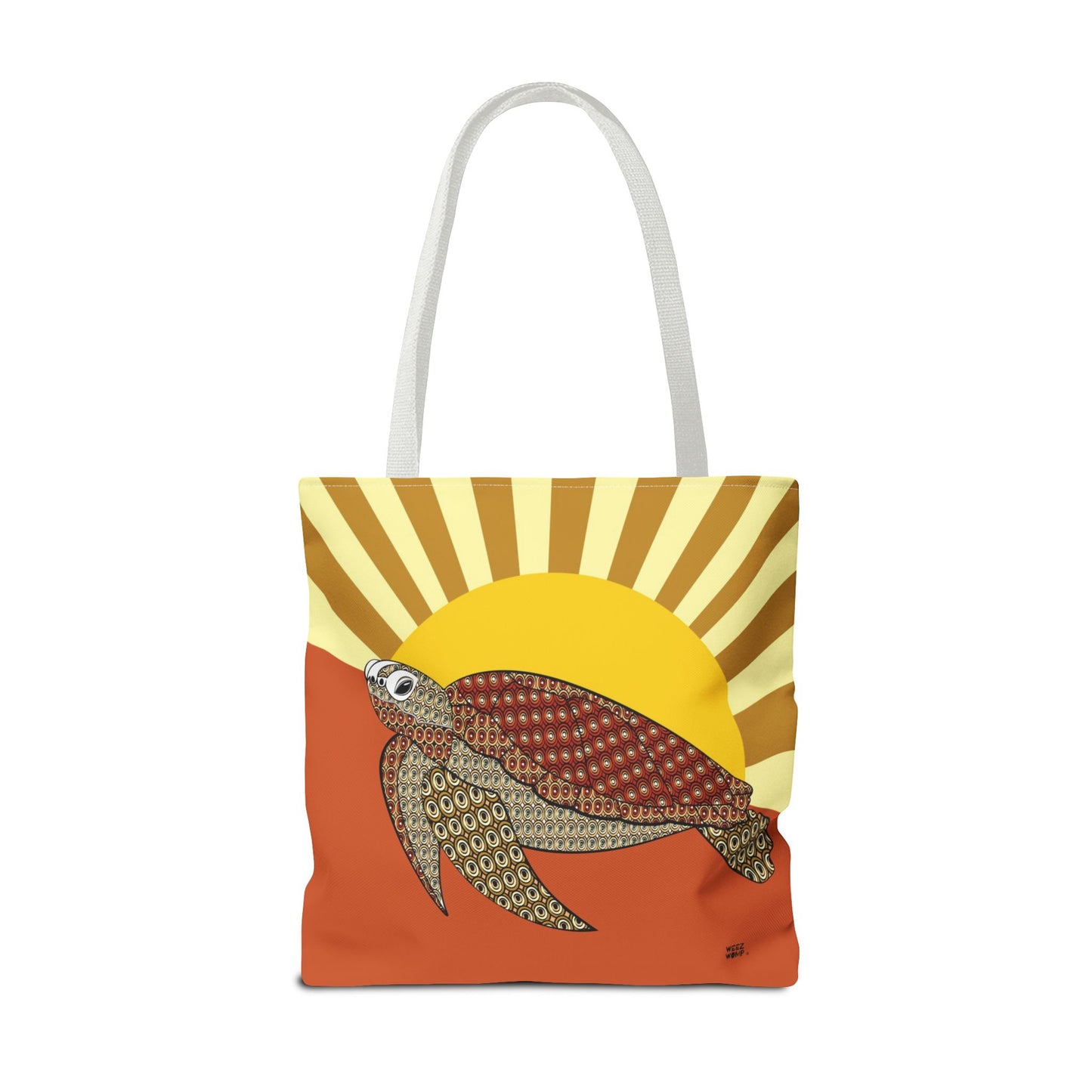 Sea Turtle in Rust Fashion Tote - Fashion Tote & Beach Bag