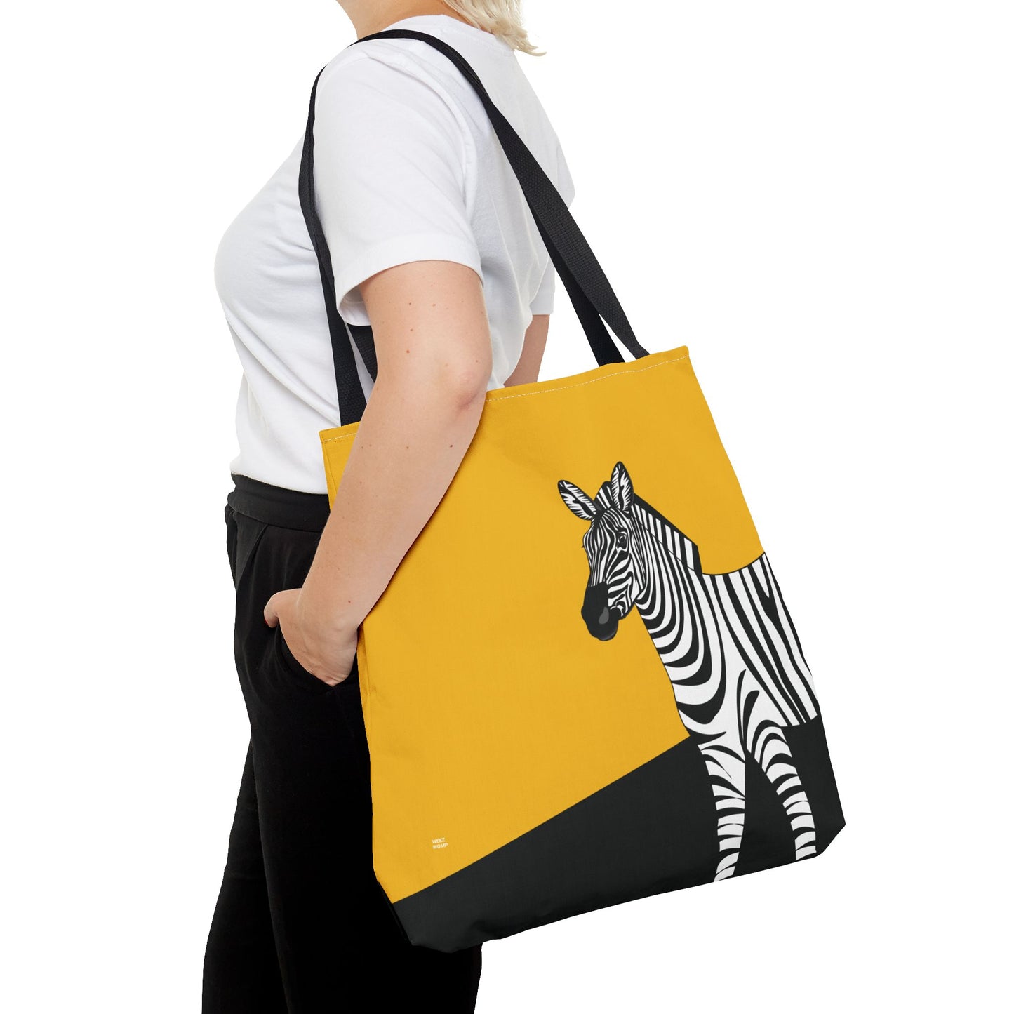 Zebra on Yellow - Fashion Tote & Beach Bag