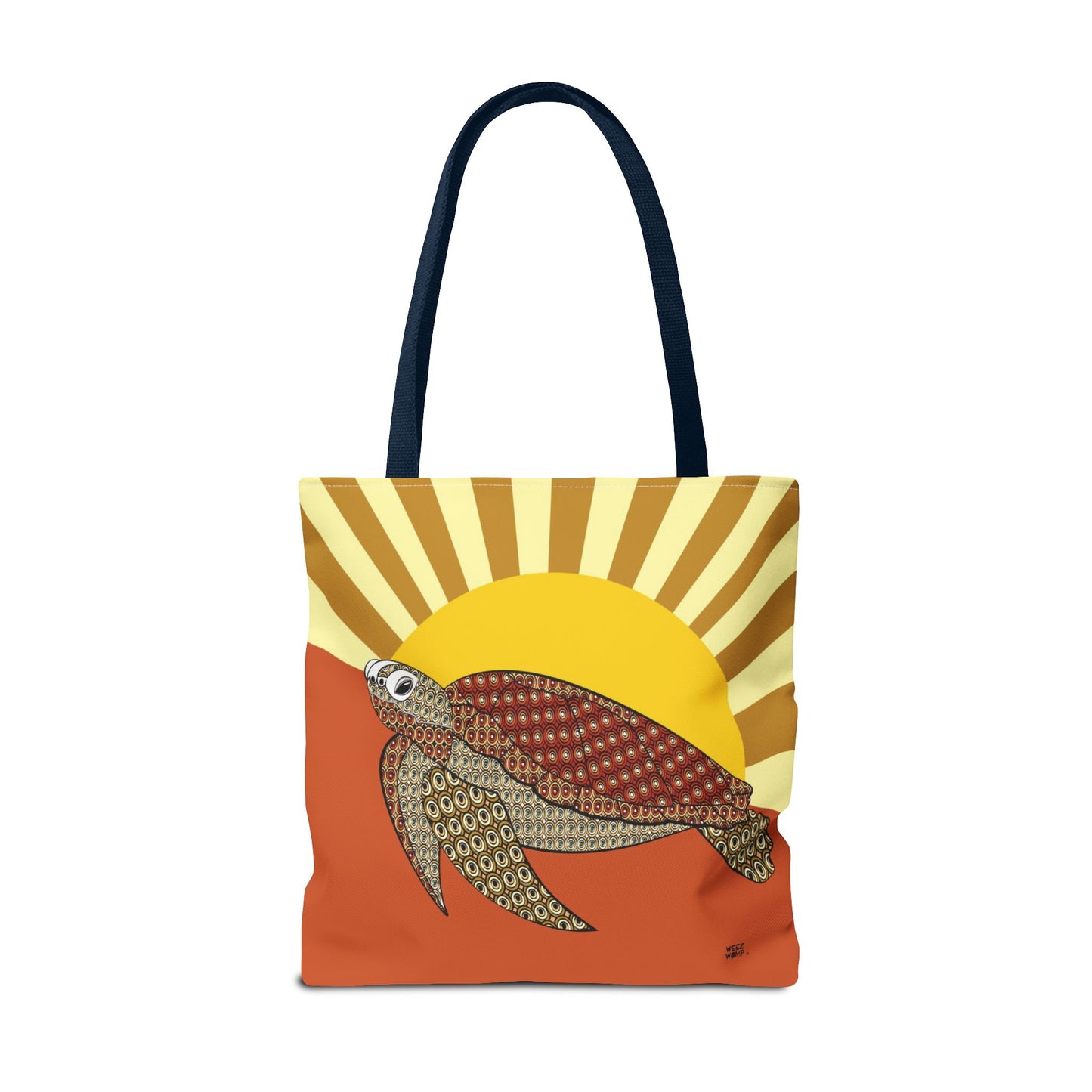 Sea Turtle in Rust Fashion Tote - Fashion Tote & Beach Bag