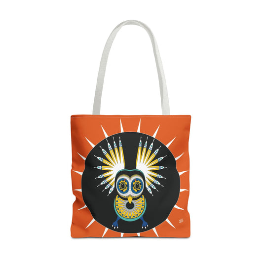 Oaxacan Owl in Orange - Fashion Tote & Beach Bag