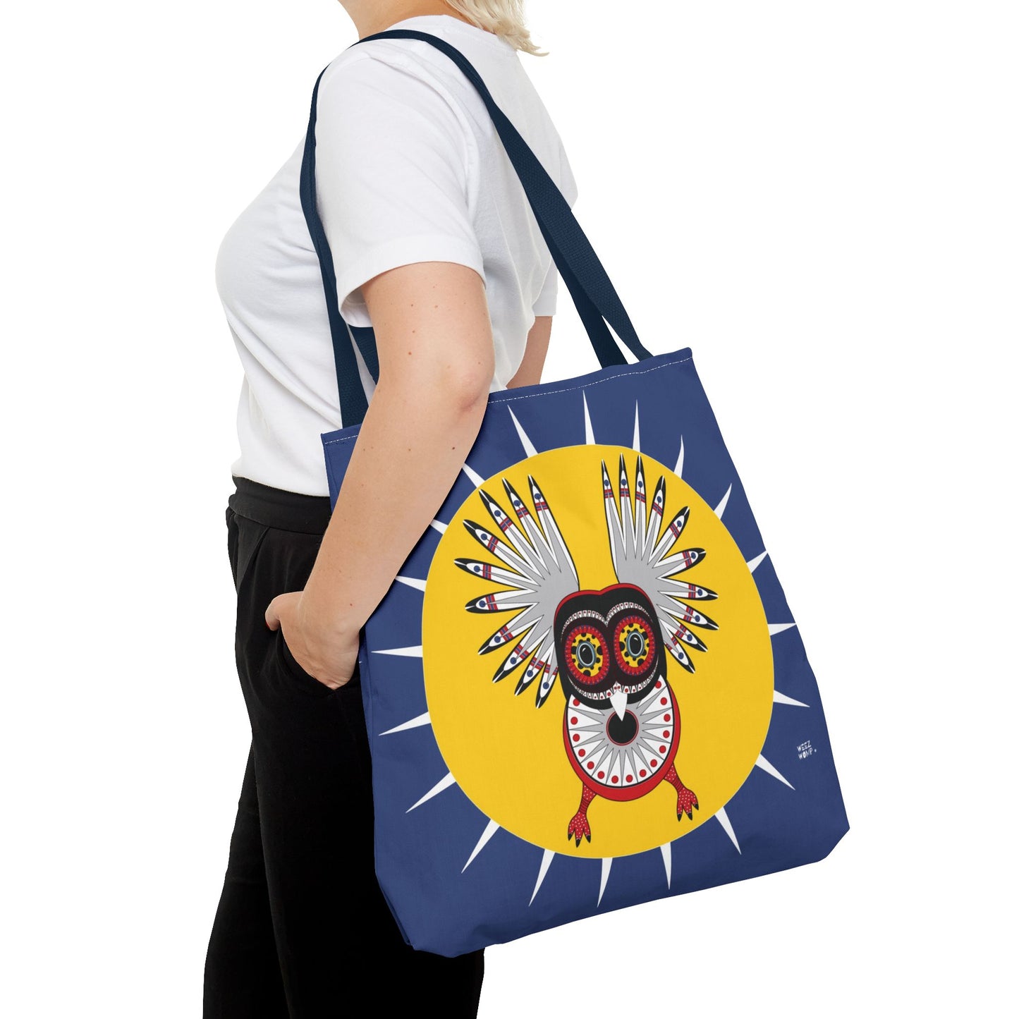 Oaxacan Owl in Blue - Fashion Tote & Beach Bag