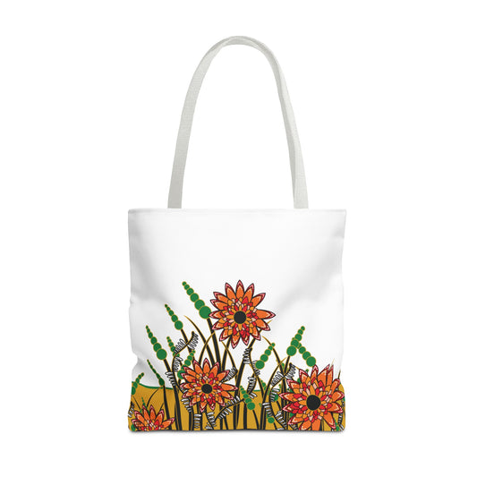 Flowers in Gold - Fashion Tote & Beach Bag