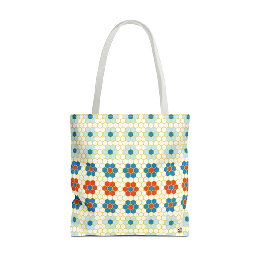 Blue Honeycomb - Fashion Tote & Beach Bag