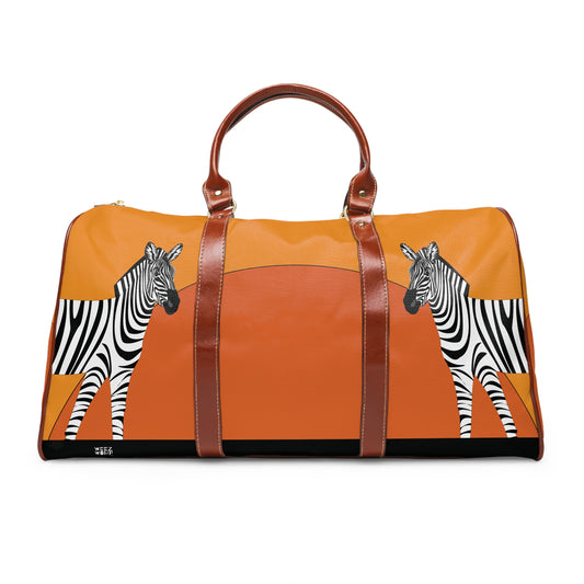 Zebra Print Waterproof Travel Bag — Bold Color Duffel for Stylish Travelers