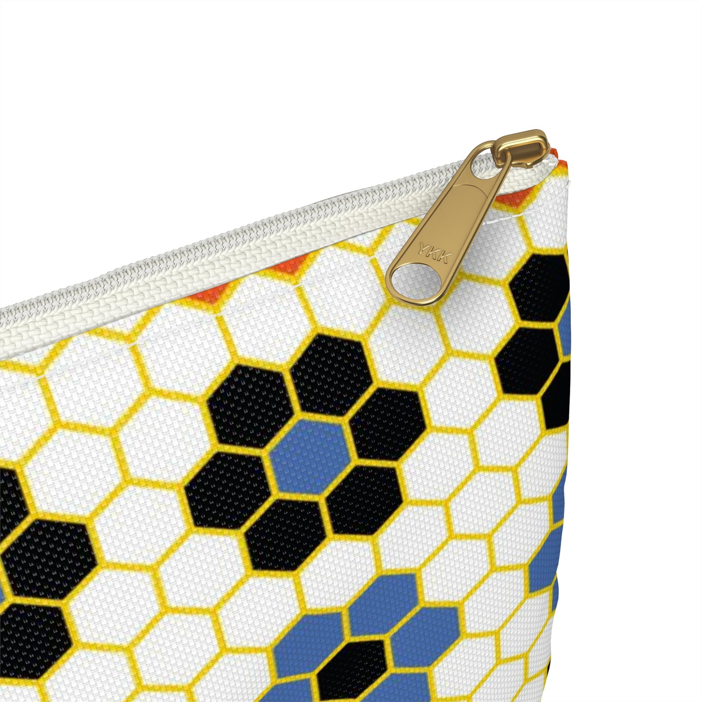 Travel Pouch Cosmetic Bag – Makeup & Toiletry Organizer for Beauty Essentials | Orange Honey Comb