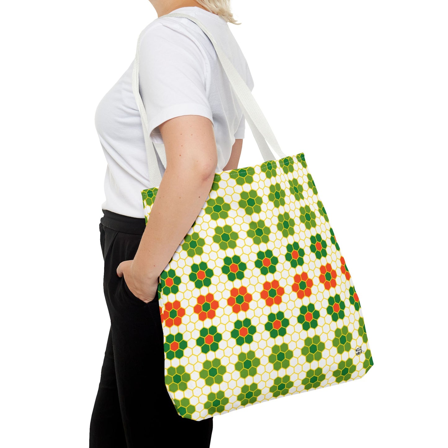 Green Honeycomb - Fashion Tote & Beach Bag