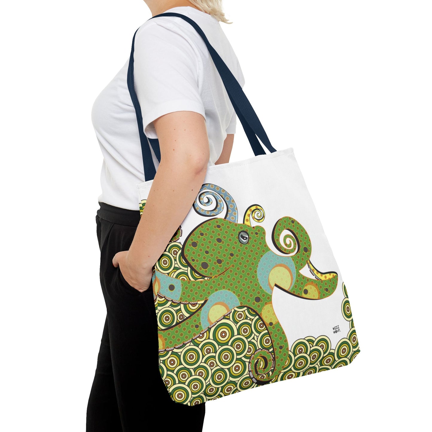 Octopus in Reef Green - Fashion Tote & Beach Bag