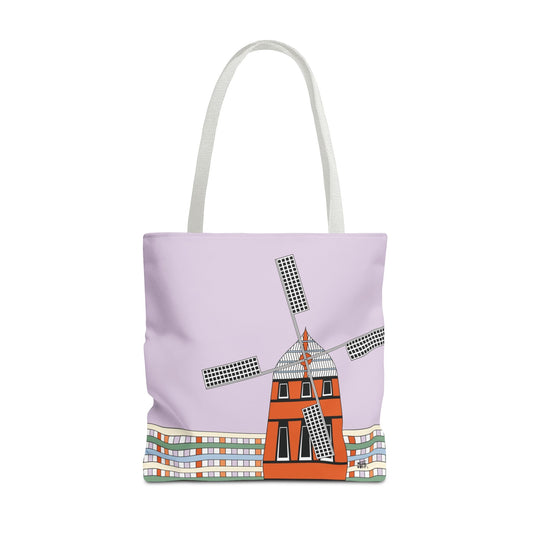 Windmill in Lilac Fashion Tote - Fashion Tote & Beach Bag
