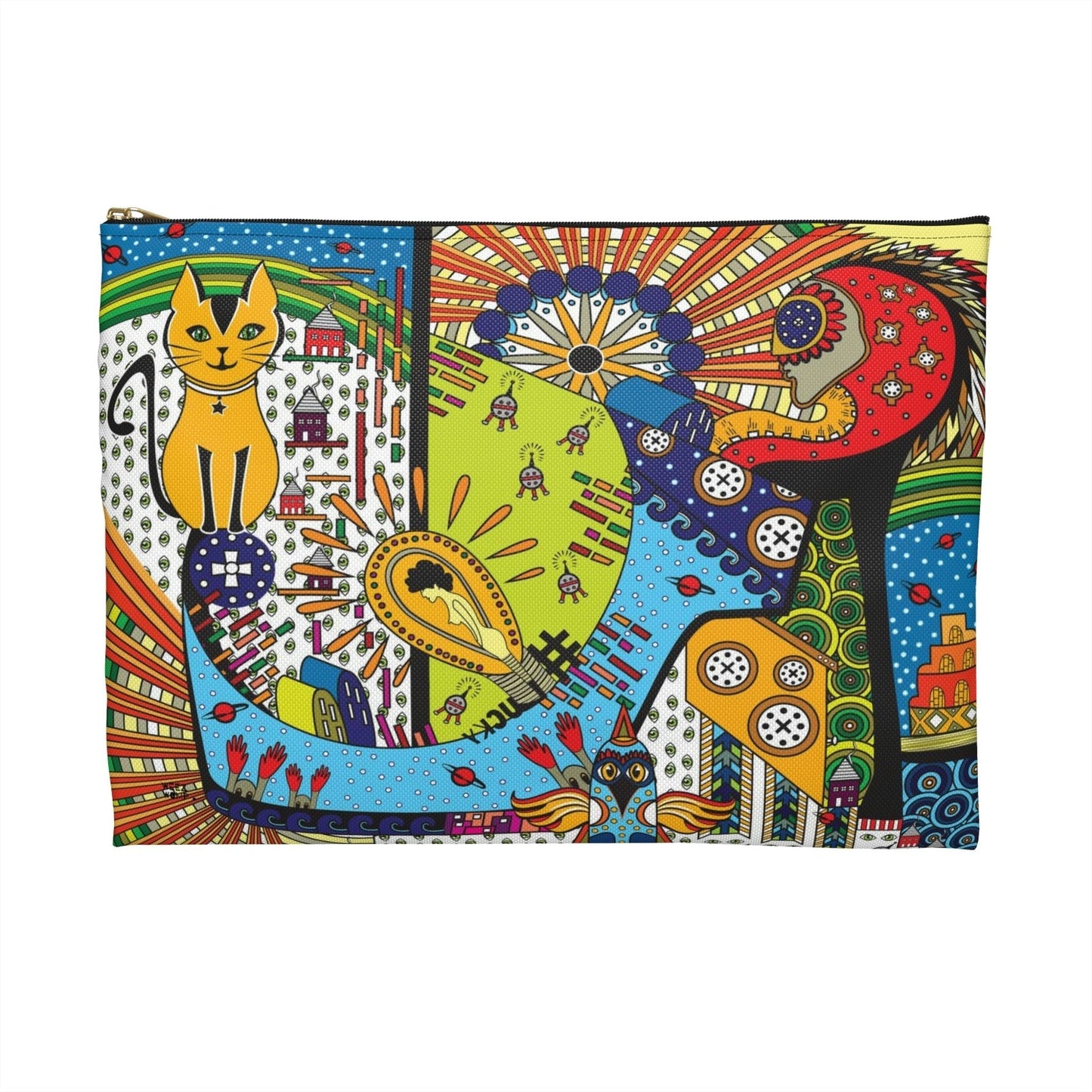 Alien Invasion Makeup Pouch Organizer Cosmetic Bag Accessory Travel Pouch / Cosmetic Bags / Makeup Bags / Toiletry Bag / Waterproof Beauty Bag - WeezWomp