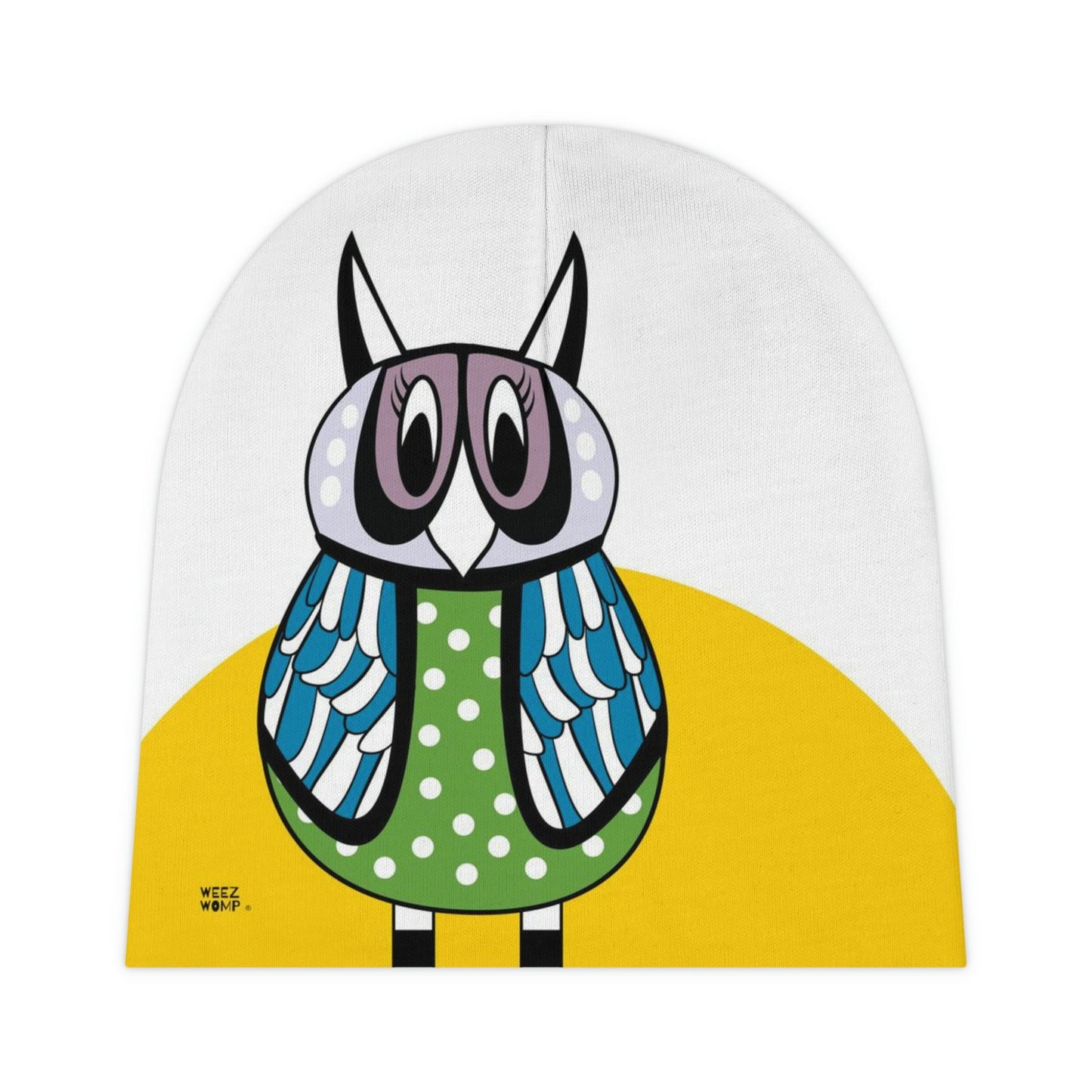 Baby Beanie Yellow Owl - WeezWomp