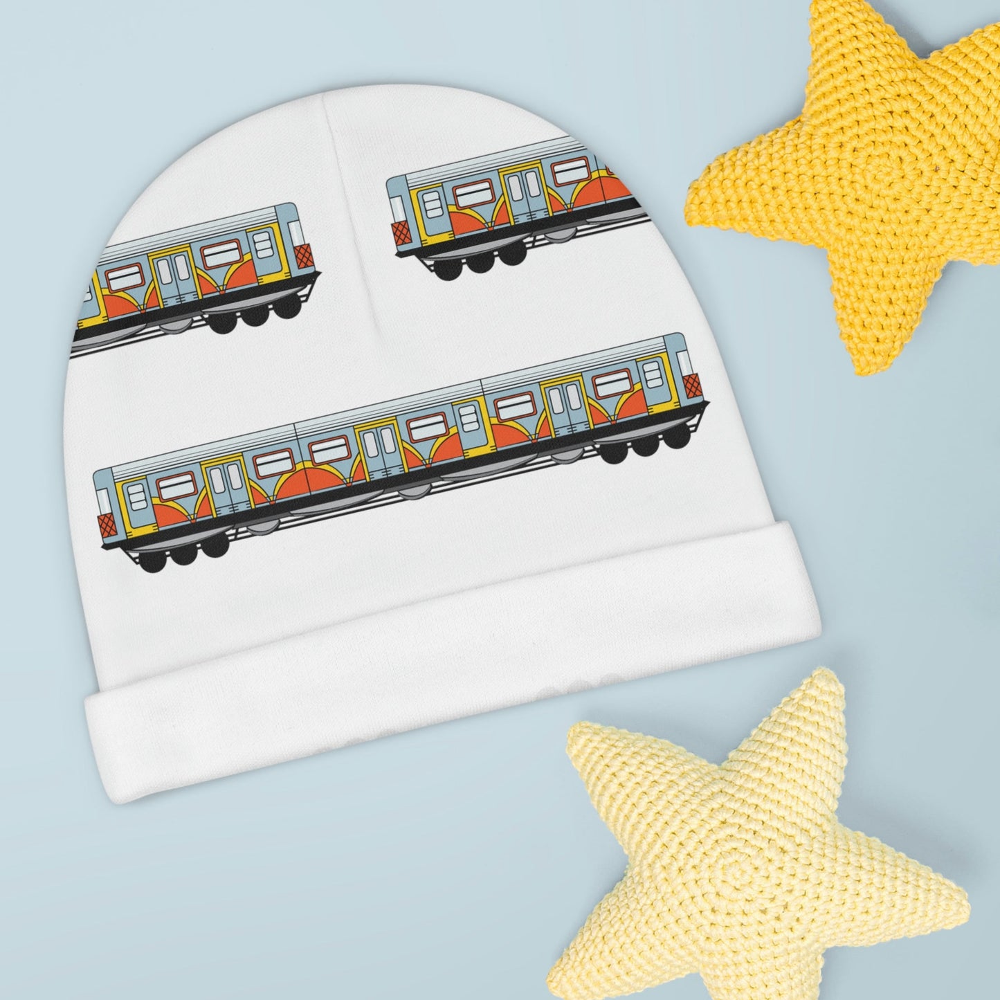 Baby Beanie Train Car in Grey - WeezWomp