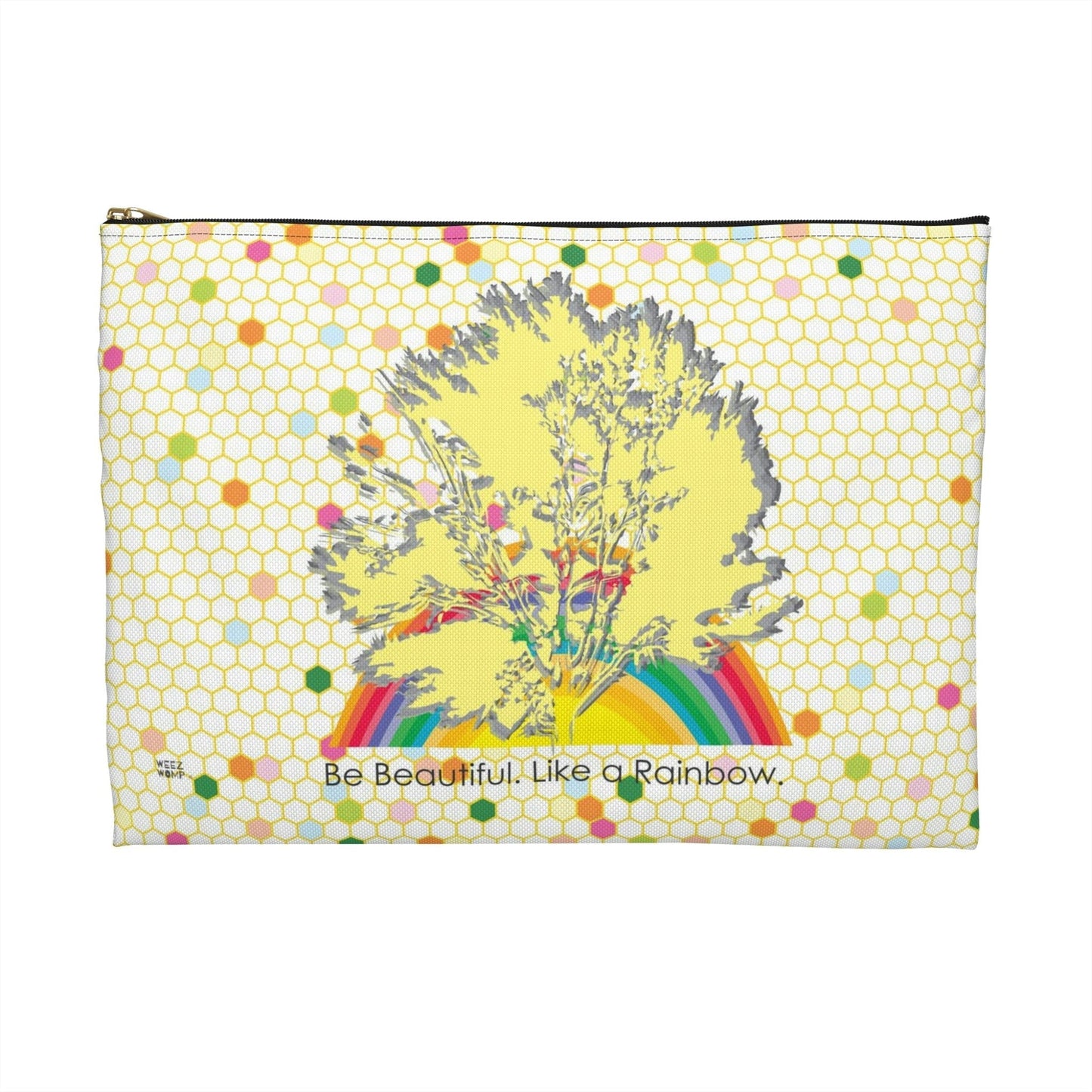 Be Beautiful Like A Rainbow Travel Pouch Organizer Cosmetic Bag / Cosmetic Bags / Makeup Bags / Toiletry Bag / Waterproof Beauty Bag - WeezWomp