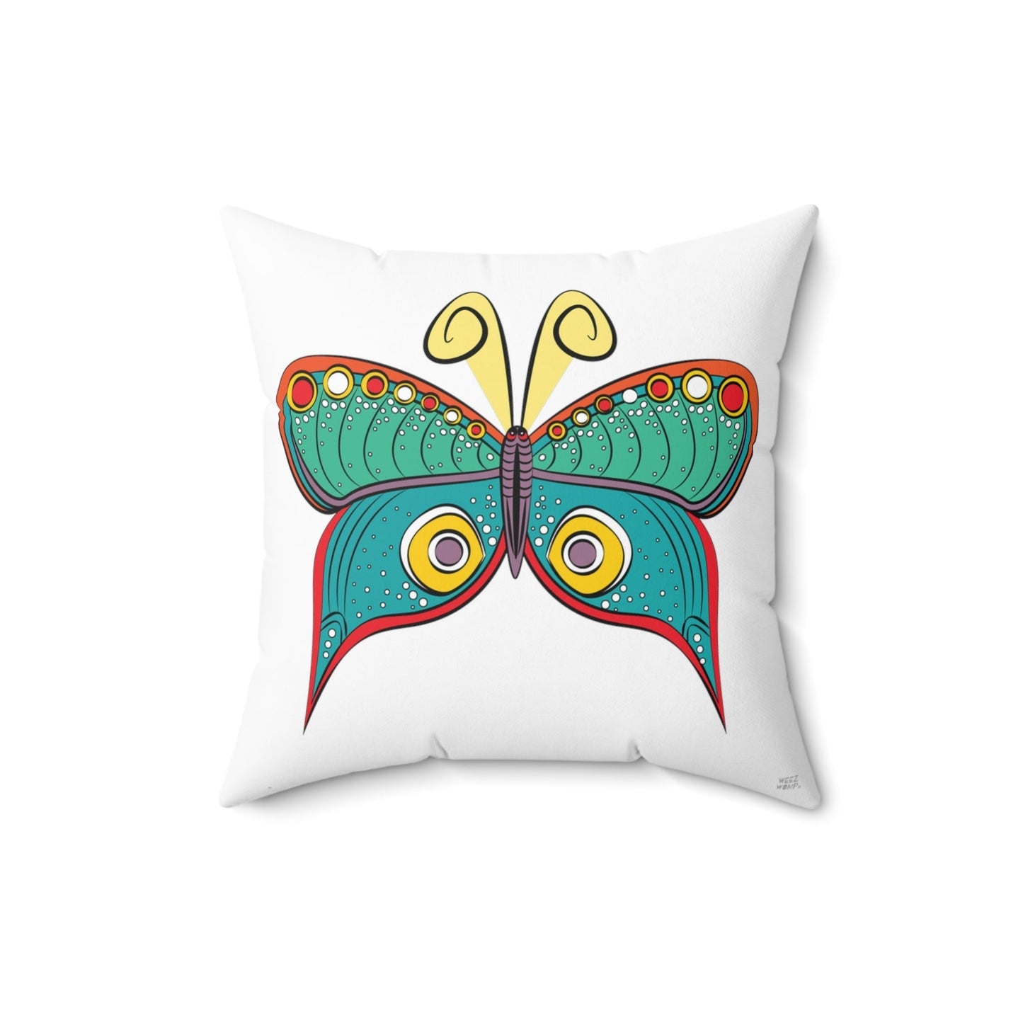 Butterfly Spun Polyester Square Pillow - WeezWomp