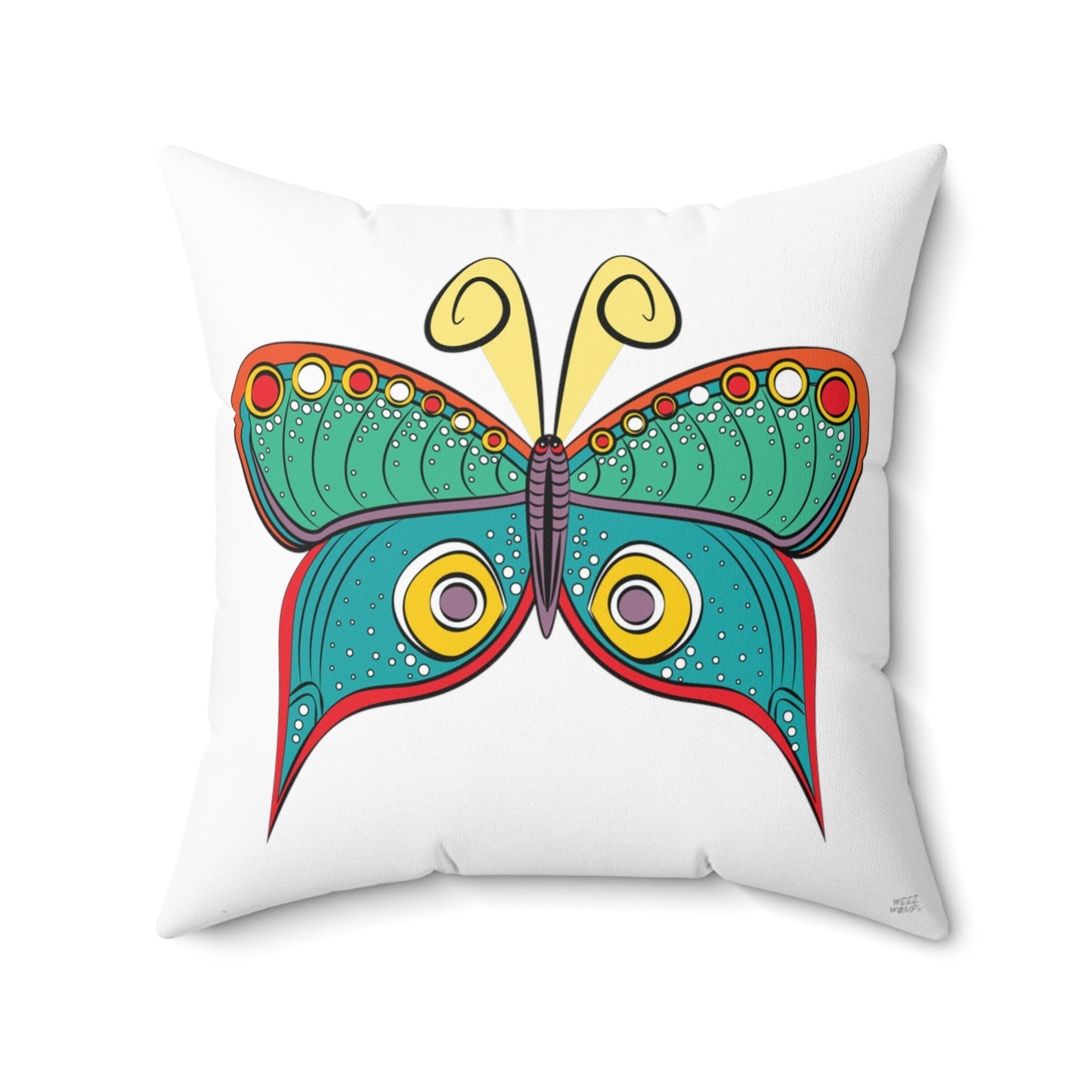 Butterfly Spun Polyester Square Pillow - WeezWomp