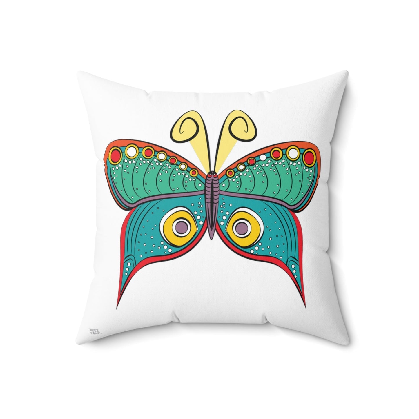Butterfly Spun Polyester Square Pillow - WeezWomp