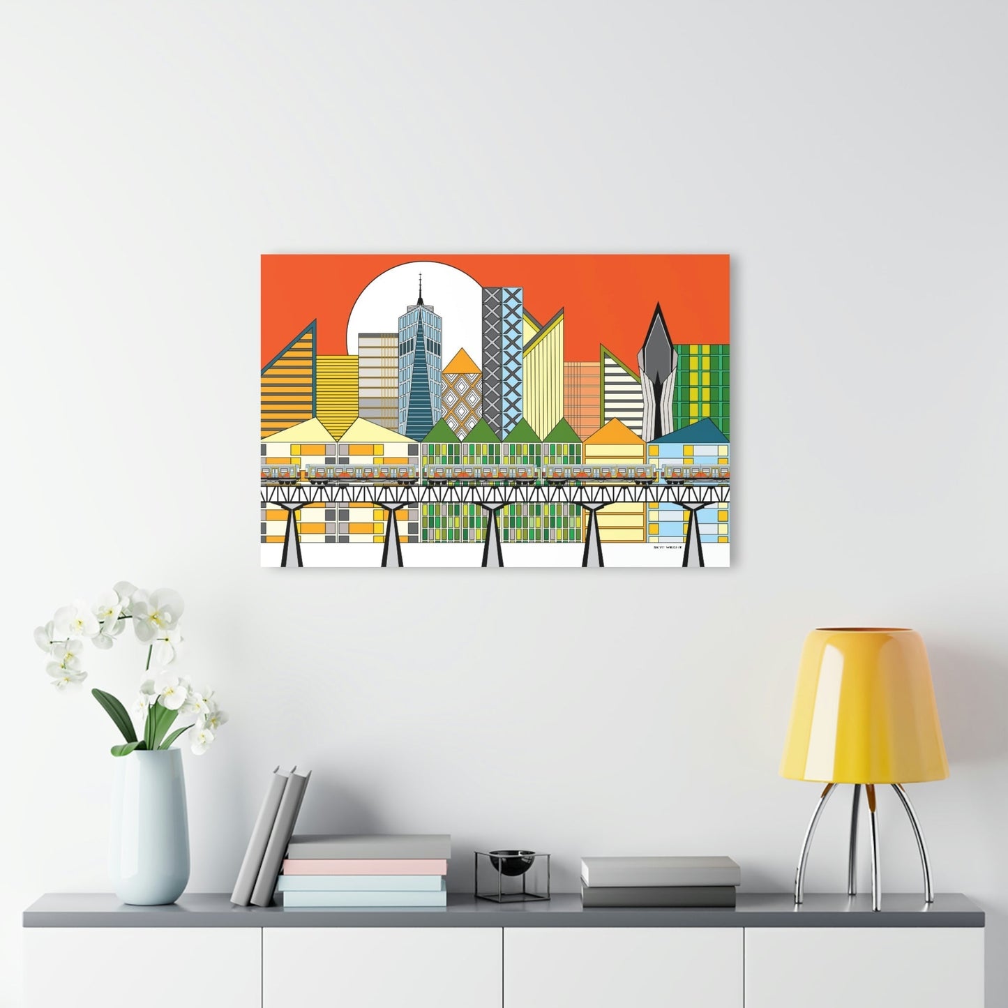 Cityscape Acrylic Print (French Cleat Hanging) - WeezWomp