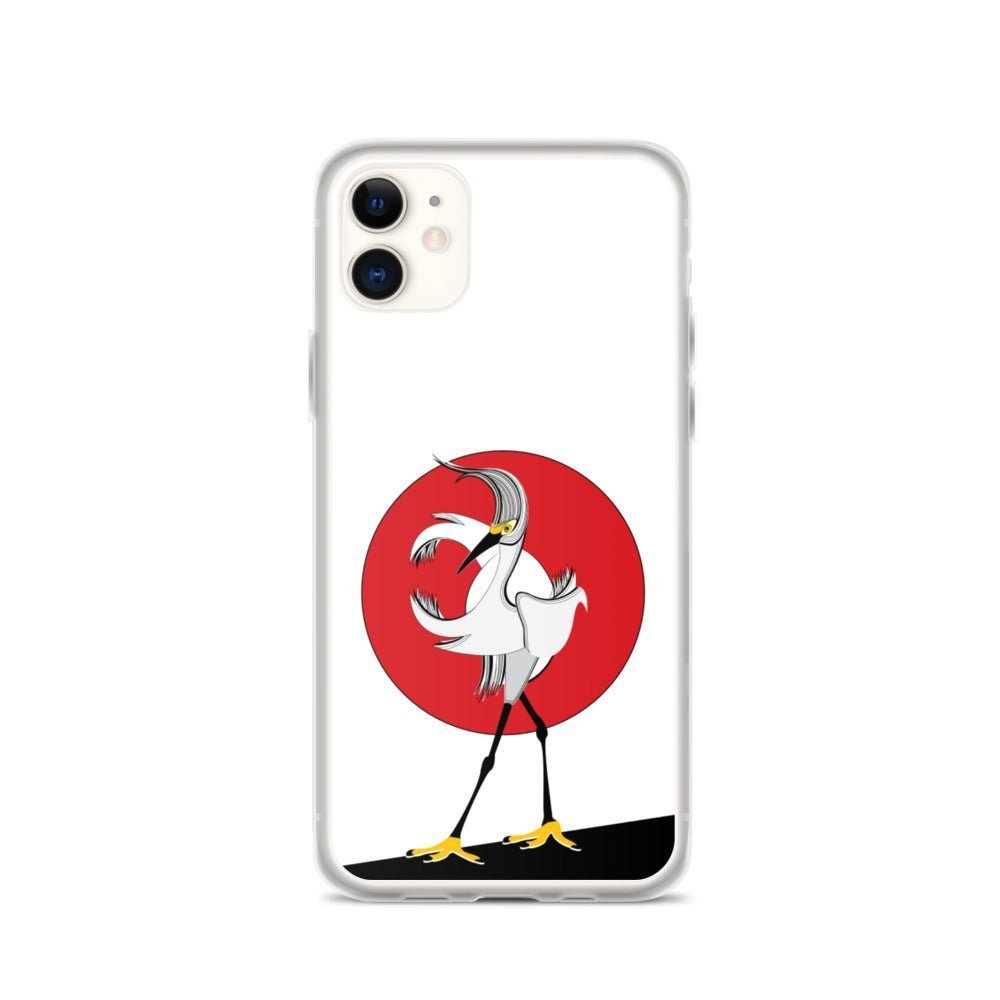 Fashion iPhone Case - Egret Bird - iPhone 11, 11 Pro, 11 Pro Max, 12, 12 Mini, 12 Pro, 12 Pro Max, 7plus/8plus 7/8, SE, x/xs, XS Max, XR - WeezWomp