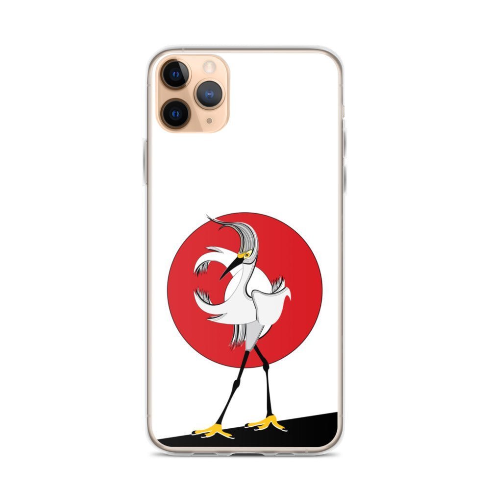 Fashion iPhone Case - Egret Bird - iPhone 11, 11 Pro, 11 Pro Max, 12, 12 Mini, 12 Pro, 12 Pro Max, 7plus/8plus 7/8, SE, x/xs, XS Max, XR - WeezWomp