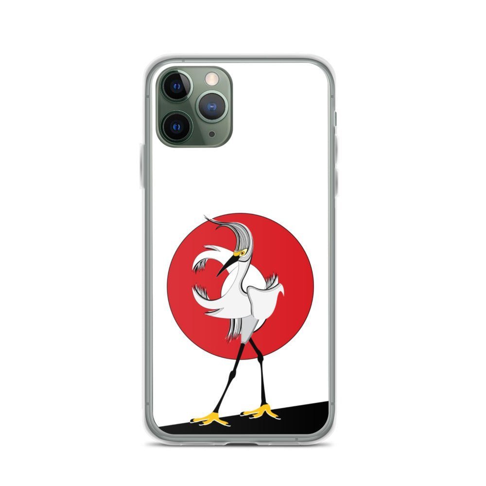 Fashion iPhone Case - Egret Bird - iPhone 11, 11 Pro, 11 Pro Max, 12, 12 Mini, 12 Pro, 12 Pro Max, 7plus/8plus 7/8, SE, x/xs, XS Max, XR - WeezWomp