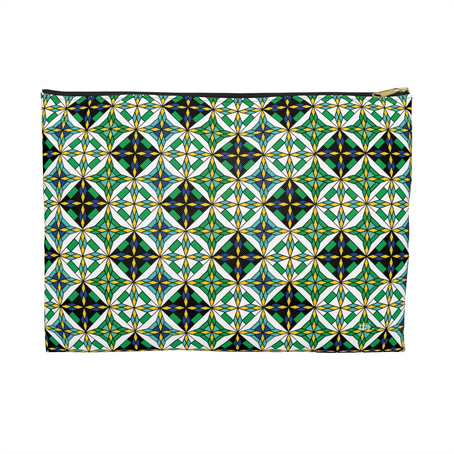 Green Diamond Quilt Travel Pouch Organizer Cosmetic Bag / Cosmetic Bags / Makeup Bags / Toiletry Bag / Waterproof Beauty Bag - WeezWomp
