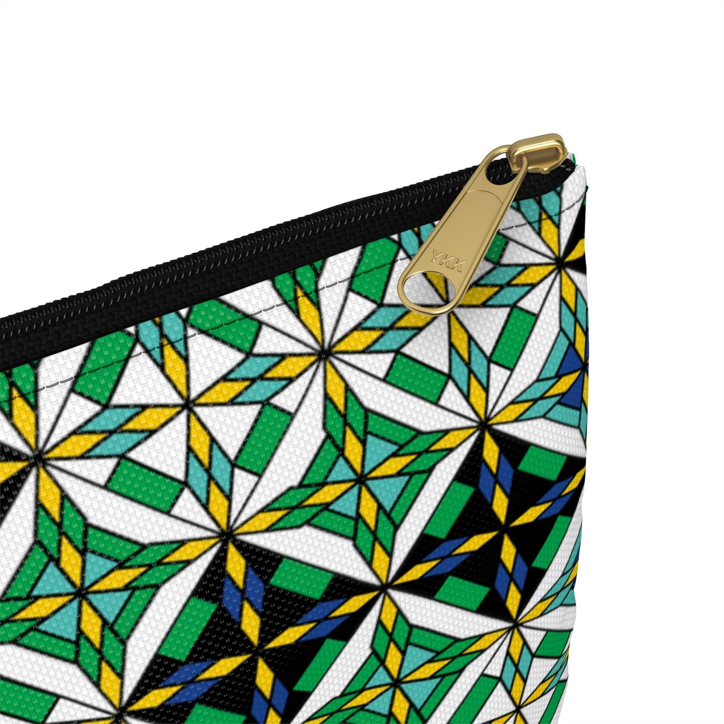 Green Diamond Quilt Travel Pouch Organizer Cosmetic Bag / Cosmetic Bags / Makeup Bags / Toiletry Bag / Waterproof Beauty Bag - WeezWomp