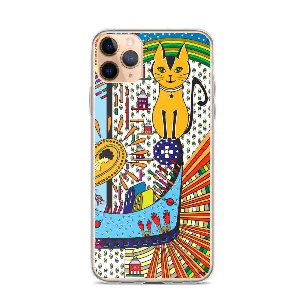 iPhone Protective Case Accessory - Alien Cat Invasion by WeezWomp - WeezWomp