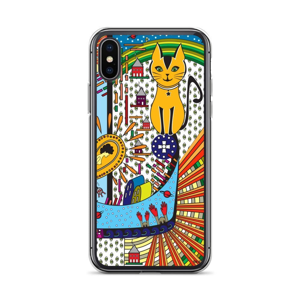 iPhone Protective Case Accessory - Alien Cat Invasion by WeezWomp - WeezWomp
