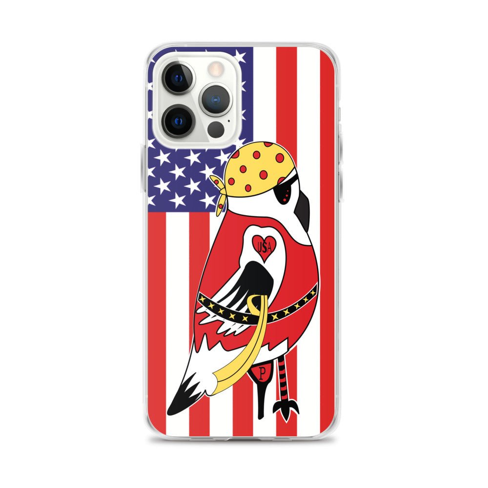 iPhone Protective Cell Phone Case - American Pirate with United States Flag - by WeezWomp - WeezWomp