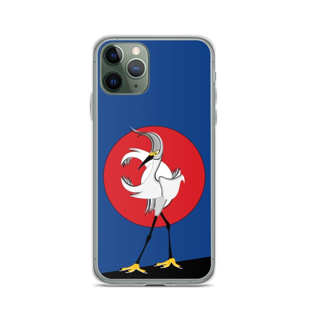iPhone Protective Cell Phone Case - White Crane by WeezWomp - WeezWomp