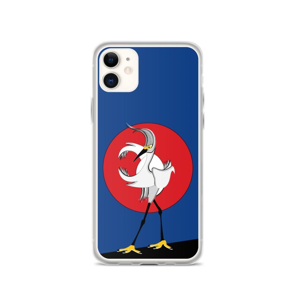 iPhone Protective Cell Phone Case - White Crane by WeezWomp - WeezWomp