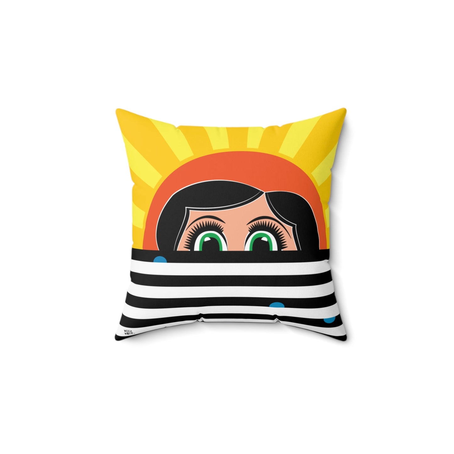Lilly Spun Polyester Square Pillow - WeezWomp