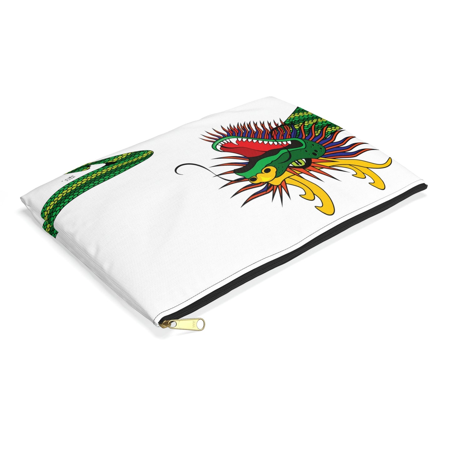 Lucky Dragon on White Makeup Pouch Organizer Cosmetic Bag Accessory Travel Pouch / Cosmetic Bags / Makeup Bags / Toiletry Bag / Waterproof Be - WeezWomp