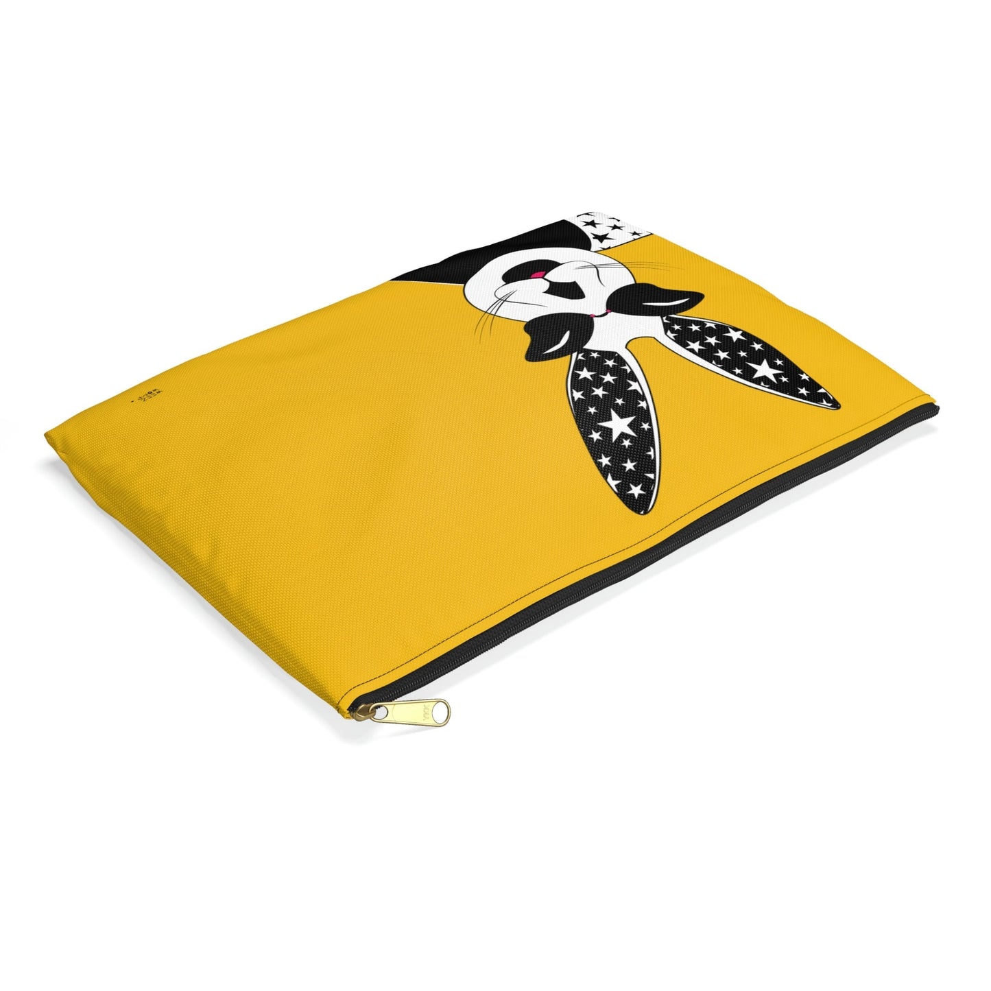 Lucky Rabbit on Yellow Makeup Pouch Organizer Cosmetic Bag Accessory Travel Pouch / Cosmetic Bags / Makeup Bags / Toiletry Bag / Waterproof Be - WeezWomp