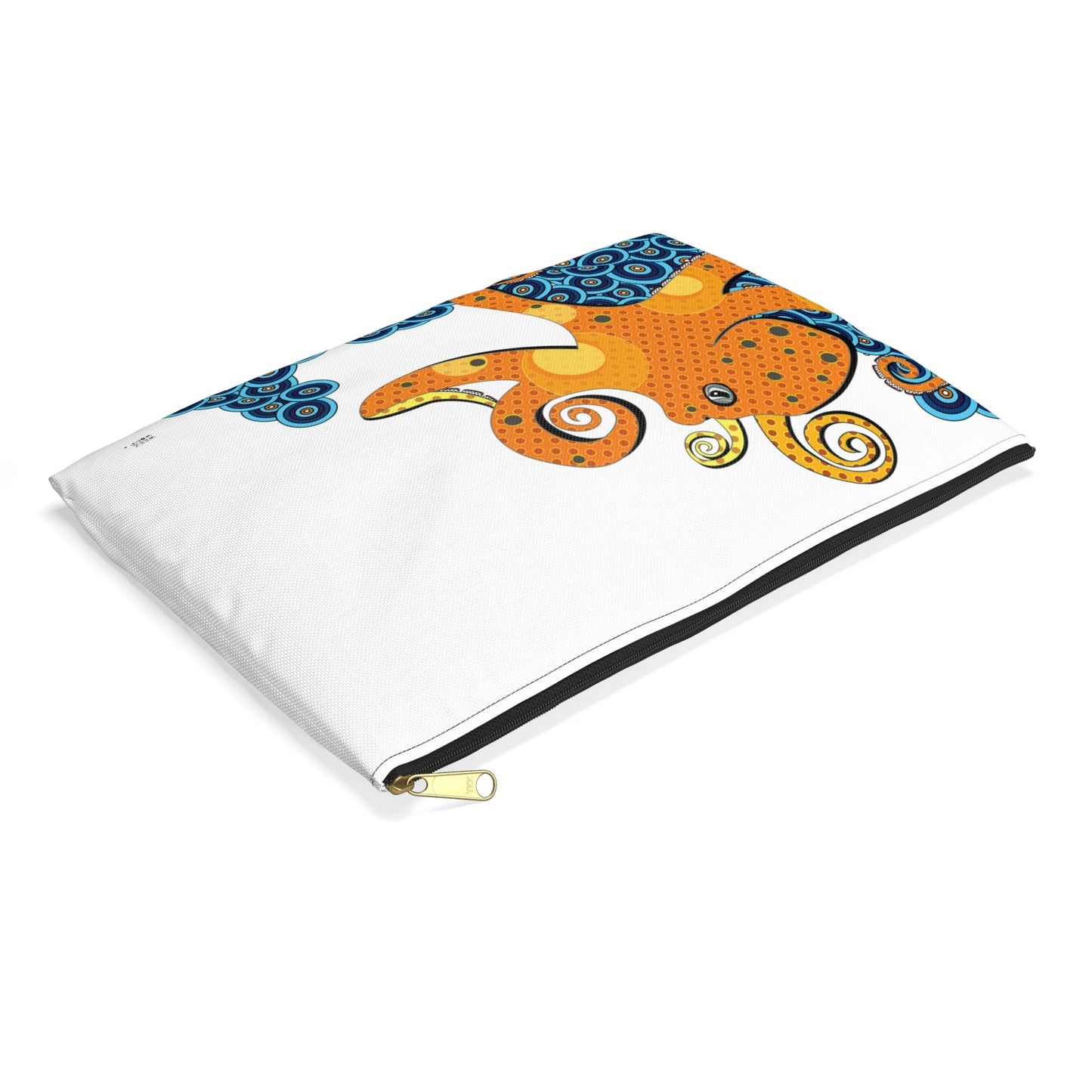 Octopus on White 8 x 11 Makeup Pouch Organizer Cosmetic Bag Accessory Travel Pouch / Cosmetic Bags / Makeup Bags / Toiletry Bag / Waterproof Be - WeezWomp