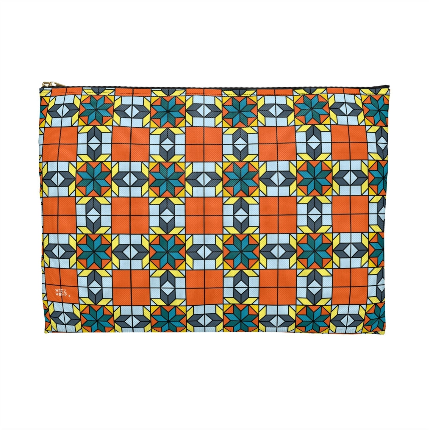 Orange Star Pattern Travel Pouch Organizer Cosmetic Bag / Cosmetic Bags / Makeup Bags / Toiletry Bag / Waterproof Beauty Bag - WeezWomp