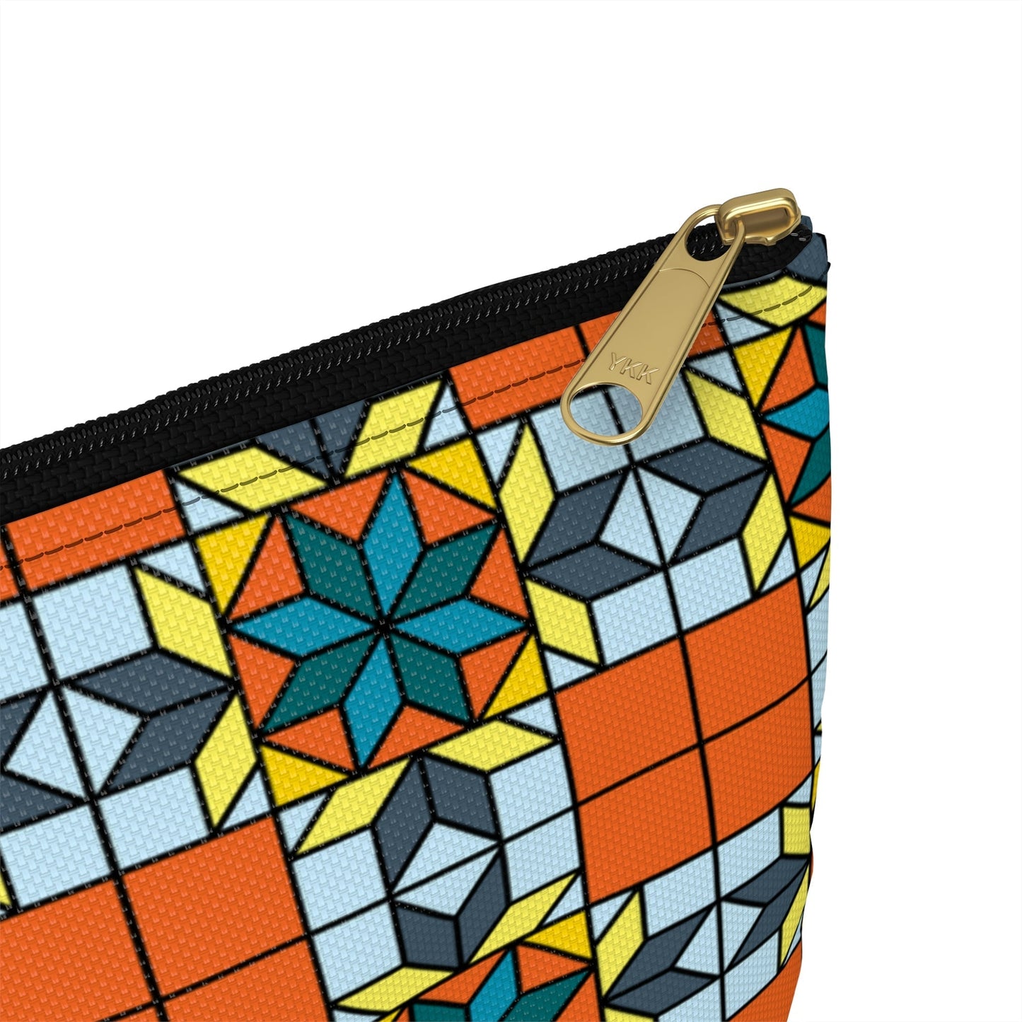 Orange Star Pattern Travel Pouch Organizer Cosmetic Bag / Cosmetic Bags / Makeup Bags / Toiletry Bag / Waterproof Beauty Bag - WeezWomp