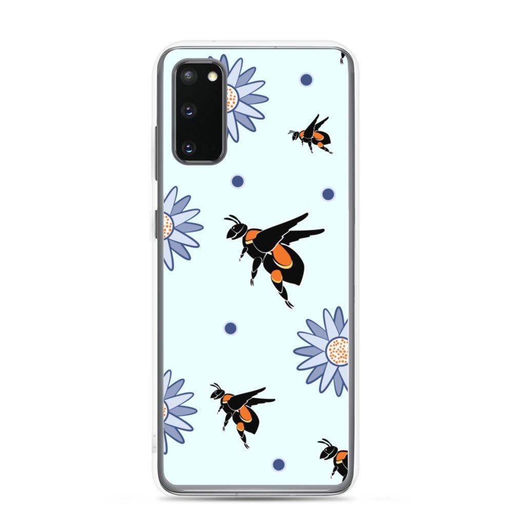 Samsung Galaxy Phone Case Accessory S10 S10+ S10e S20 S20p S20u - Bumble Bee Flower - WeezWomp