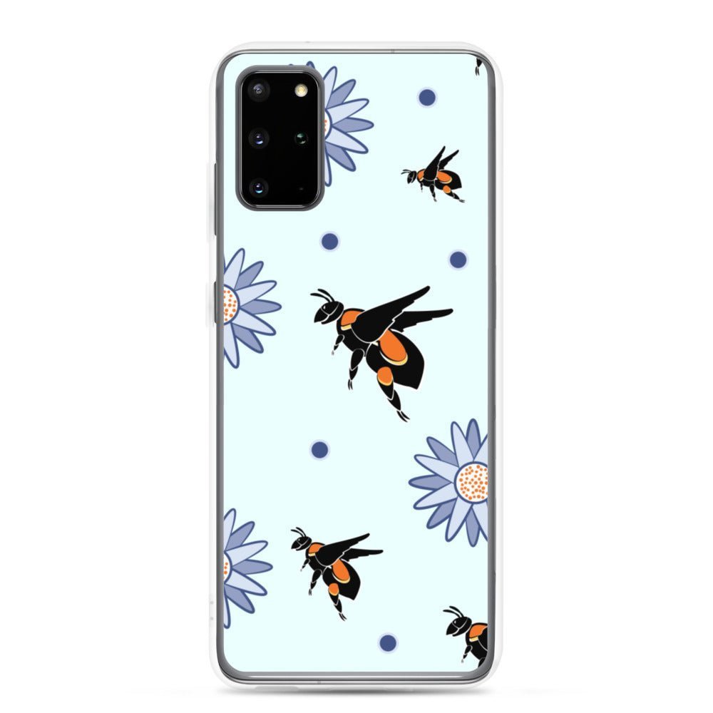 Samsung Galaxy Phone Case Accessory S10 S10+ S10e S20 S20p S20u - Bumble Bee Flower - WeezWomp