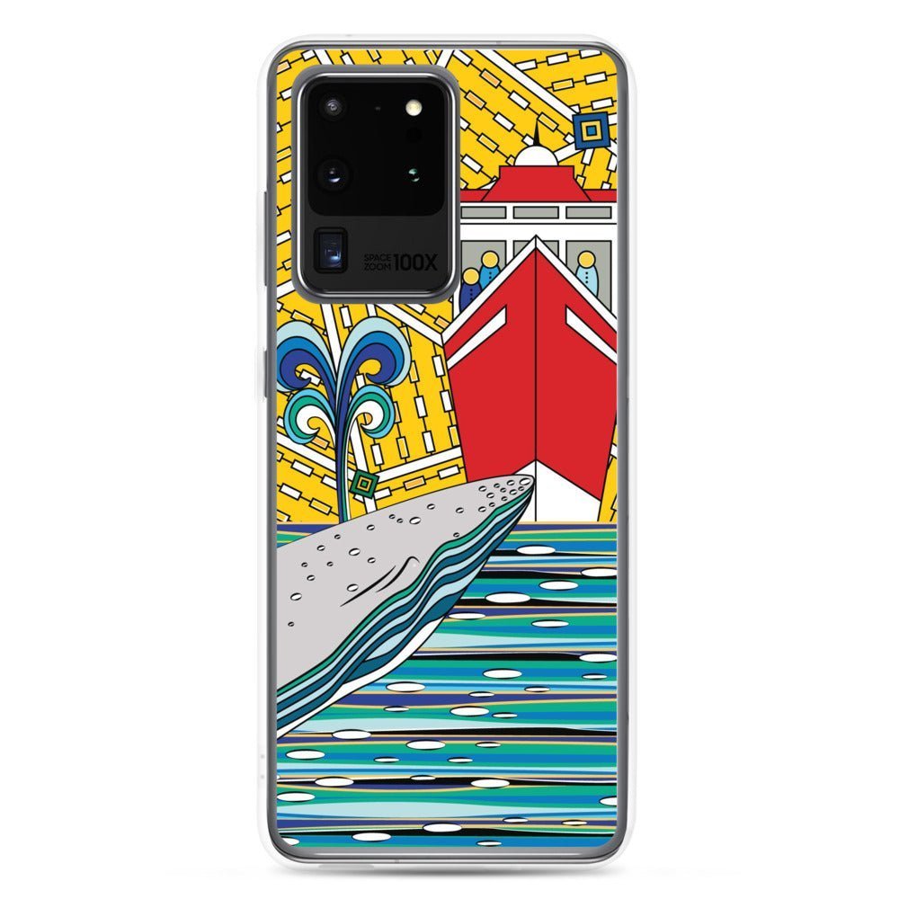 Samsung Galaxy Phone Case Accessory S10 S10+ S10e S20 S20p S20u - Whale Watching - WeezWomp