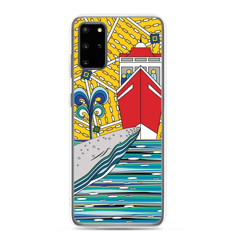 Samsung Galaxy Phone Case Accessory S10 S10+ S10e S20 S20p S20u - Whale Watching - WeezWomp
