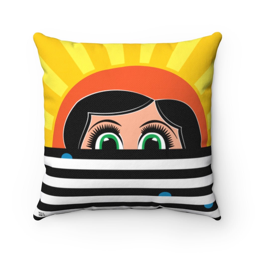 Spun Polyester Square Lilly Pillow by WeezWomp - WeezWomp