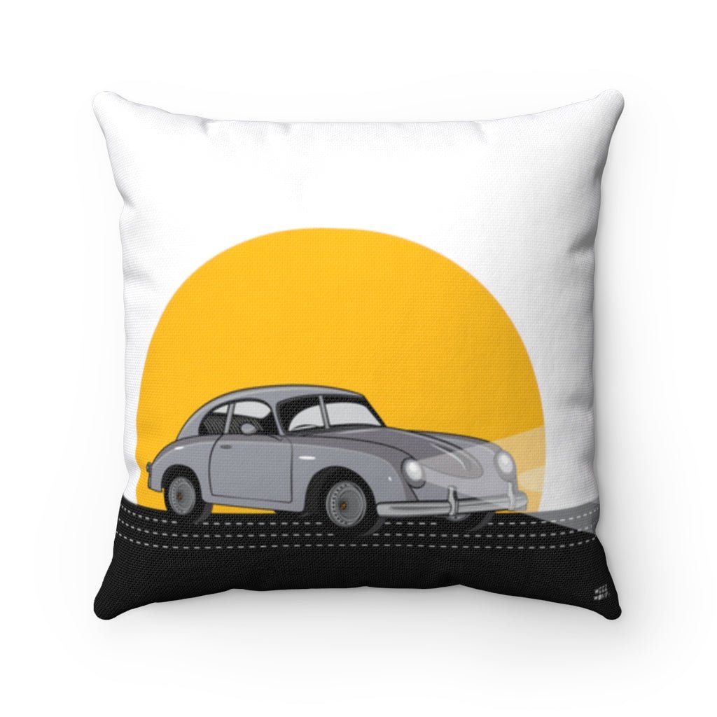 THROW PILLOW, 1955 Porsche, Modern Fabric, Square Pillow, Fun Pillow, Classic Car Decor - WeezWomp