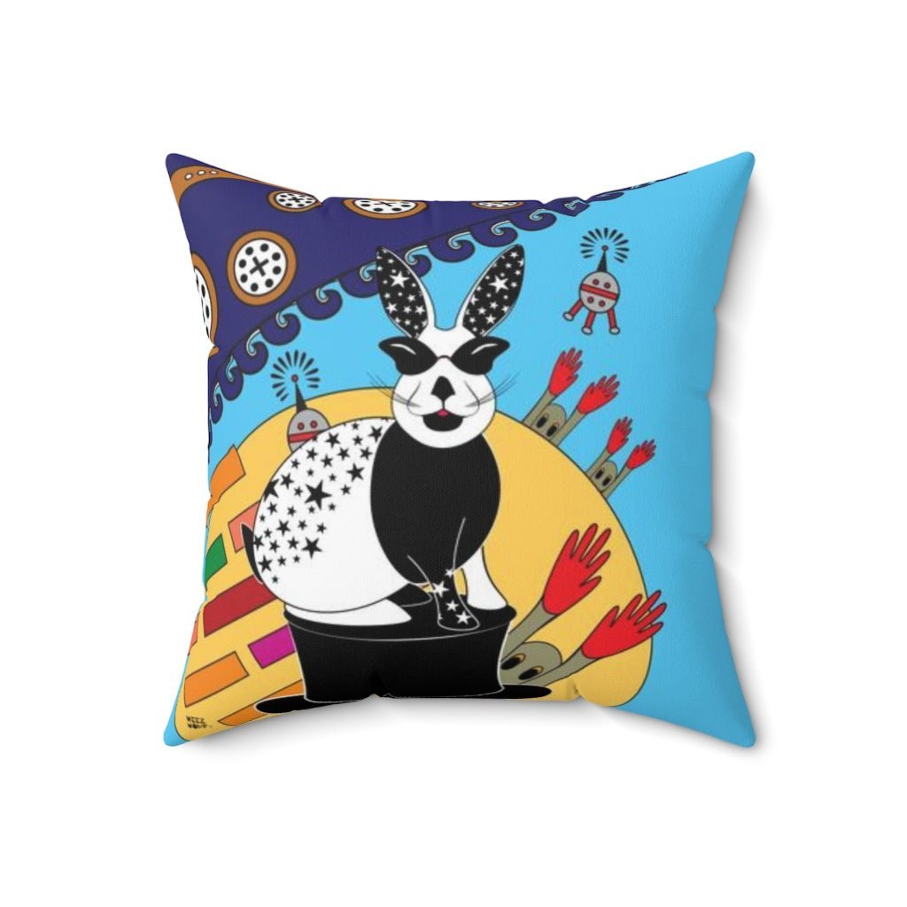 THROW PILLOW, Bunny Pillows, Bunny Decor, Accent Square Pillow, Kids Decor, Fun Home Decor - WeezWomp