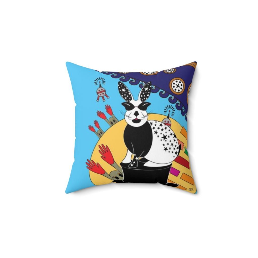 THROW PILLOW, Bunny Pillows, Bunny Decor, Accent Square Pillow, Kids Decor, Fun Home Decor - WeezWomp